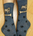 Kbell Denim Blue Pug Crew Socks