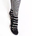 Striped OTK Socks / Thigh Highs - BLACK & WHITE