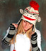 Wool and Fleece Animal Hat: Cute Sock Monkey Beanie