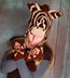 Fleece Lined Animal Beanie: Brown Giraffe Hat