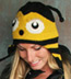 Wool and Fleece Animal Hat: Bumble Bee Beanie