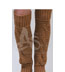 Lara Kazan Spring Legs Cotton Gold Loose Knit Leg Warmers