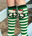 Loungefly HELLO KITTY PEACE Striped Cotton Knee High  Socks