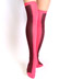 Minga Berlin Two Tone Socks - Two Face Ebony Pink Over the Knee Socks