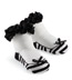 Mud Pie Natalie Zebra Print Baby Socks with Ruffle and Bow