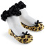 Mud Pie Baby Socks - Natalie Cheetah Baby Sock with Bow and Ruffle