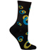 Ozone RINGLETS BLUE Geometric Print Angora Short Crew Socks