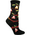 Ozone Bikerchick Forbidden Fruit Black Short Crew Sock