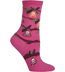 Ozone Bikerchick Forbidden Fruit Rose Short Crew Sock