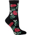 Ozone Bloomers Womens Crew Black with Flowers
