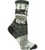 Ozone PATCH FABRIC BLACK Flower Print Cotton Anklet / Ankle Socks