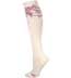 Sakura Floral Print Socks in Cream