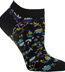 Ozone Cut Out Flowers Black Ankle Socks