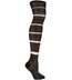 Sheer Stripe Over the Knee Socks - Black
