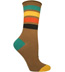 Ozone North Western Stripe Brown Crew Sock