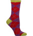 Ozone Openwork Red Argyle Crew Socks