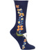 Ozone Plateau Skull Navy Crew Socks