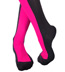 Ozone Neon Pink Racer Stripe Over the Knee Socks - OTK