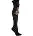 Ozone Over-the-Knee Black Cotton Tatter Socks