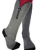 Ozone Graphic Zipper Grey Knee High Knee Socks