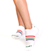 Pride Socks - Striped Footie Socks with Rainbows