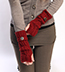 Dark Red Arm Warmers - Knit Fingerless Gloves