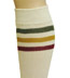 RocknSocks Go Team Rasta White Cotton Striped Knee High Socks