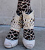 RocknSocks Tan and Brown Giraffe Print Over the Knee Socks - OTK