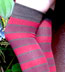RocknSocks Pele Cotton Striped Hosiery Over the Knee Socks (OTK)