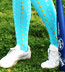 Sock It To Me Lightning Bolt Geometric Print Cotton Knee High Socks