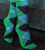 Avocado Knee High Argyle Sock