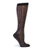 Sock It To Me Fancy Pants: Black and Silver Shiny Crochet Lace Knee Socks