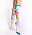 Neon Knee Highs Skull and Crossbones Socks