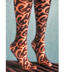 Tattoo Patterned Tights with Black Swirl Design