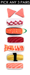 Pick your own 3 pack of sushi socks