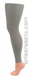 Celeste Stein Light Grey Lycra Solid Color Leggings / Footless Tights