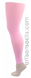 Celeste Stein PINK LYCRA Solid Color Leggings / Footless Tights