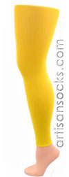 Celeste Stein YELLOW LYCRA Solid Color Leggings / Footless Tights