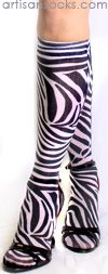 Zebra Socks - Zebra Print Knee High Socks by Celeste Stein
