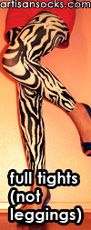 Zebra Print Tights - Semi-Opaque Zebra Tights by Celeste Stein