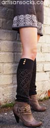 Grace and Lace Lou Lou Open Work Graphite Leg Warmers