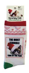 Grumpy Cat The Most Terrible Time Of The Year Crew Socks