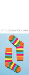 Happy Socks Striped Cotton Crew Socks: Vivid Multi Colors