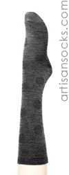 Hansel From Basel Pebble Dot - Black Dotted Wool Knee High Knee Socks