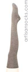 Hansel From Basel Rib OTK - Charcoal Wool Over The Knee Socks