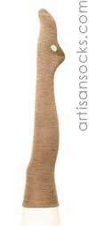 Hansel From Basel Dot Support OTK - Brown Wool Over The Knee Socks