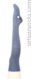 Hansel From Basel Dot Support OTK - Denim Blue Wool Over The Knee Socks