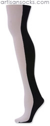 K. Bell Two Tone Tight - Black and White Nylon Stockings