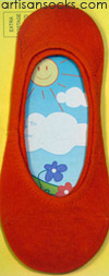 K. Bell Sock Cards - Socks With Thoughts - Blank Card - Orange Socks