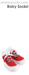 MudPie Baby Socks - Red Sneakers Baby Shoe Socks